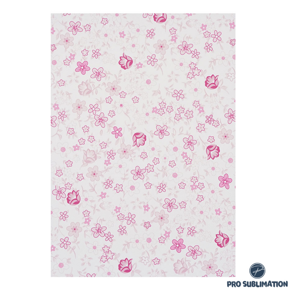 Pink and white floral faux leather