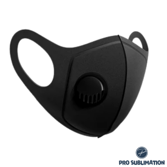 Double layer sponge mask with respirator - Black