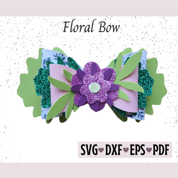 Floral Bow Template - Digital File