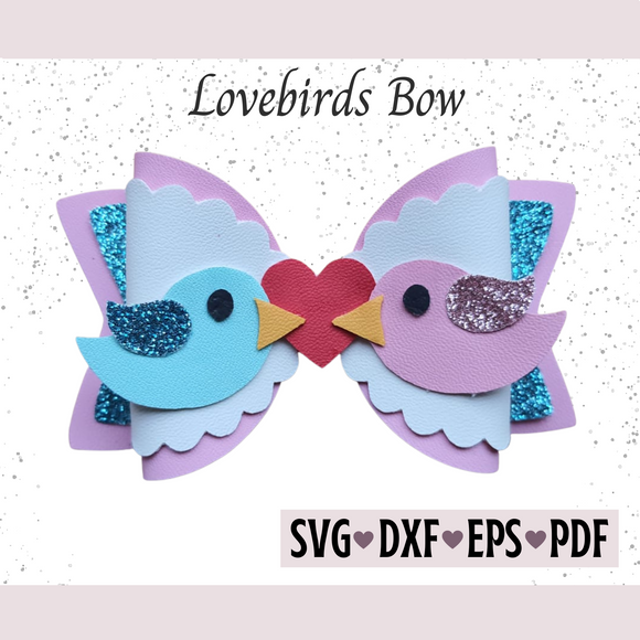 Lovebirds Bow Template - Digital File