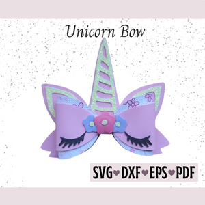 Unicorn Bow Template - Digital File