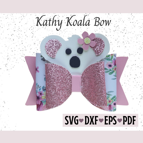 Koala Bow Template - Digital File